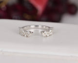 Open Wrap Enhancer Moissanite Ring 925 Sterling Silver Size 9 and 10 only