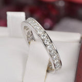 All Moissanite Full Eternity Ring 925 Sterling Silver Size 7 & 9 only
