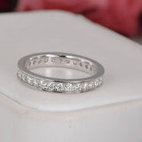 All Moissanite Full Eternity Ring 925 Sterling Silver Size 7 & 9 only