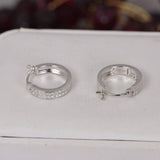 All Moissanite Huggies Hoop Earrings 925 Sterling NWT