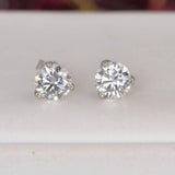Moissanite 1.6 ctw Martini Style Stud Earrings 925 Sterling NWT