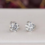 Moissanite 1.6 ctw Martini Style Stud Earrings 925 Sterling NWT