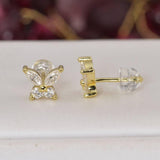 All Moissanite 2.2 ctw Butterfly Stud Earrings 925 Sterling NWT