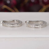 All Moissanite Huggies Earrings 925 Sterling
