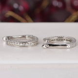 All Moissanite Huggies Earrings 925 Sterling