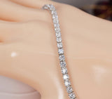 5.8ct Moissanite Tennis Bracelet 3mm Sterling Silver 6 and 7 inches only