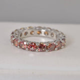 Full Eternity Moissanite Band Ring 925 Sterling NEW Size 9 only