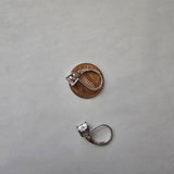 Moissanite 1.0 ctw Halo Huggies Lever Hoop Earrings 925 Sterling