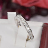 All Moissanite Full Eternity Ring 925 Sterling Silver Size 7 & 9 only
