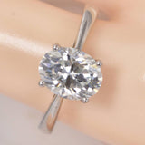 3.0ct Oval Cut Moissanite Engagement Ring size 9 only
