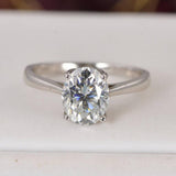 2.0ct Oval Cut Moissanite Engagement Ring size 6 only
