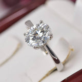 2.0ct Oval Cut Moissanite Engagement Ring size 6 only