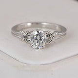 Moissanite 1.5tcw Oval Cut Engagement Ring 925 Sterling Silver Size 5