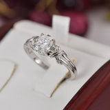 Moissanite 1.5tcw Oval Cut Engagement Ring 925 Sterling Silver Size 5