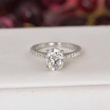 2.85ct Fully Iced Moissanite Oval Engagement Ring Size 6 only