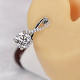 All Moissanite Infinity Hoop Earrings 925 Sterling Silver