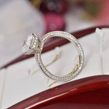 Moissanite 3.95 tcw Emerald Cut Engagement Ring 925 size 8 only