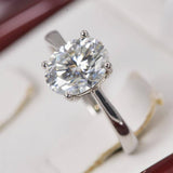 3.0ct Oval Cut Moissanite Engagement Ring size 9 only