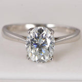 3.0ct Oval Cut Moissanite Engagement Ring size 9 only