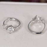 All Moissanite Huggies Hoop Earrings 925 Sterling