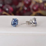 4.0 ct Royal Blue Oval Moissanite Stud Earrings 925 Sterling NWT