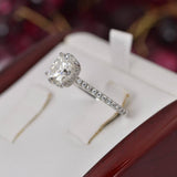 2.85ct Fully Iced Moissanite Oval Engagement Ring Size 6 only