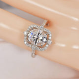 3.9ct All Moissanite Oval Cut Engagement Ring 925 Size 5, 6, 7, 8, and 9
