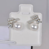 All Moissanite Earrings Natural Pearl 925 Sterling Silver