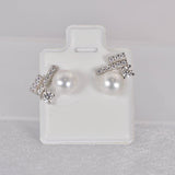 All Moissanite Earrings Natural Pearl 925 Sterling Silver