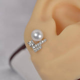All Moissanite Earrings Natural Pearl 925 Sterling Silver