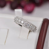 All Moissanite Full Eternity Wedding Band Ring 925 Sterling Silver Size 6, 7, 8, 9 only