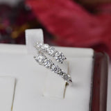 Moissanite Wrap around Wedding Band Women’s Ring Size 6 & 7 only