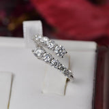 Moissanite Wrap around Wedding Band Women’s Ring Size 6 & 7 only