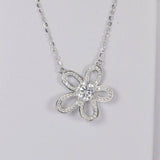 Elegant 1ct Moissanite Pendant 18" 925 Sterling