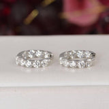All Moissanite Inside Out Huggies Hoop Huggies Earrings 925 Sterling