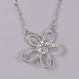 Elegant 1ct Moissanite Pendant 18" 925 Sterling