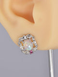 Natural Ethopian Opal Hoop Earrings 925 Sterling Silver