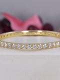 Full Iced All Moissanite 13.6 tcw Bangle 6.5"