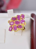 Natural Ruby Ring Real 925 Sterling Silver sz 7