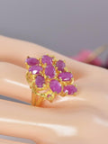 Natural Ruby Ring Real 925 Sterling Silver sz 7