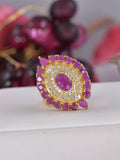 Genuine Natural Ruby Ring 925 Sterling Silver, sz 7