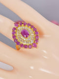 Genuine Natural Ruby Ring 925 Sterling Silver, sz 7