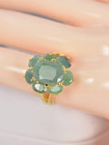 Genuine Natural Emerald Ring 925 Sterling Silver, sz 7