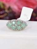 Natural Emerald Ring Real Solid 925 Sterling Silver Size 8 onlly
