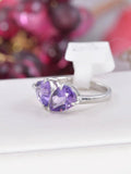 Natural Amethyst Ring Real 925 Sterling Silver sz 7