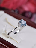 Genuine Natural Blue Sapphire Ring 925 Sterling Silver, sz 8