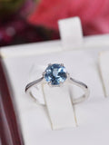 Genuine Natural Blue Sapphire Ring 925 Sterling Silver, sz 8