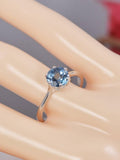 Genuine Natural Blue Sapphire Ring 925 Sterling Silver, sz 8