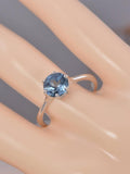 Genuine Natural Blue Sapphire Ring 925 Sterling Silver, sz 8