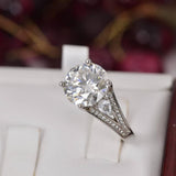 Moissanite 5.0 ct Brilliant Round Cut Engagement Ring 925 Size 6 and 7 only